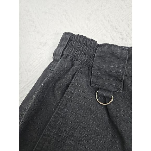 CQR Mens Pants Cargo Elastic Waistband Pockets Logo Tactical Black 36/32 - Picture 5 of 6